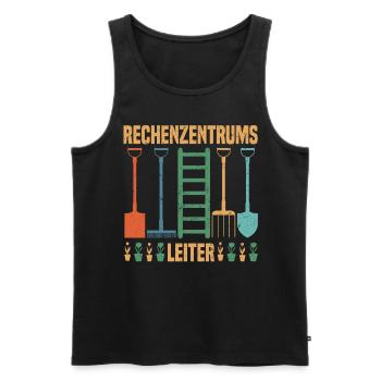 Rechenzentrumsleiter Rechen & Leiter Garten - Männer Premium Bio Tank Top - Schwarz - Vorne - AI Model Male 178 light (178cm)