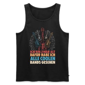 Rocker und Gitarrenliebhaber alle coolen Rockbands - Männer Premium Bio Tank Top - Schwarz - Vorne - Michal (187cm)