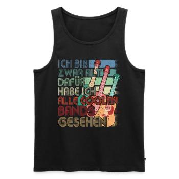 Rocker und Gitarrenliebhaber alle coolen Rockbands - Männer Premium Bio Tank Top - Schwarz - Vorne - AI Model Male 178 light (178cm)