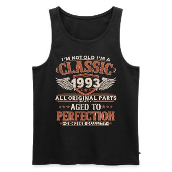 1993 Vintage Vintage Birthday Gift Retro - Men's Premium Organic Tank Top - black - Front - Michal (187cm)