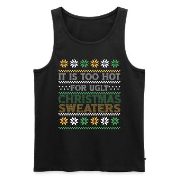 Trop chaud pour les pulls de Noël moches Drôle de Noël - Débardeur bio Premium Homme - noir - Devant - Michal (187cm)