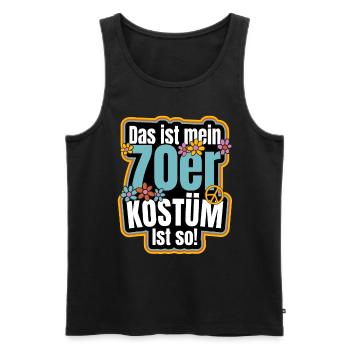 Das ist mein 70er Kostüm 70er Outfit Retro Party - Männer Premium Bio Tank Top - Schwarz - Vorne - Michal (187cm)