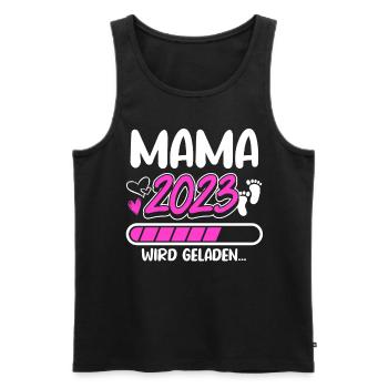 Mama 2023 Mutter werden in Schwangerschaft Baby - Männer Premium Bio Tank Top - Schwarz - Vorne - AI Model Male 178 light (178cm)