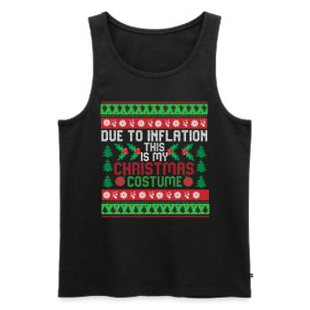 En raison de l’inflation pulls de Noël drôle de Noël - Débardeur bio Premium Homme - noir - Devant - Michal (187cm)