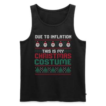 En raison de l’inflation pulls de Noël drôle de Noël - Débardeur bio Premium Homme - noir - Devant - Michal (187cm)