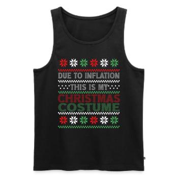 En raison de l’inflation pulls de Noël drôle de Noël - Débardeur bio Premium Homme - noir - Devant - Michal (187cm)