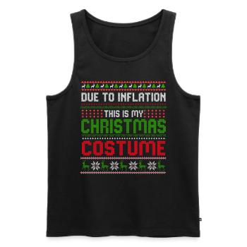 En raison de l’inflation pulls de Noël drôle de Noël - Débardeur bio Premium Homme - noir - Devant - Michal (187cm)