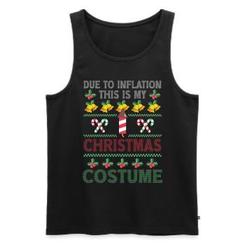 En raison de l’inflation pulls de Noël drôle de Noël - Débardeur bio Premium Homme - noir - Devant - Michal (187cm)