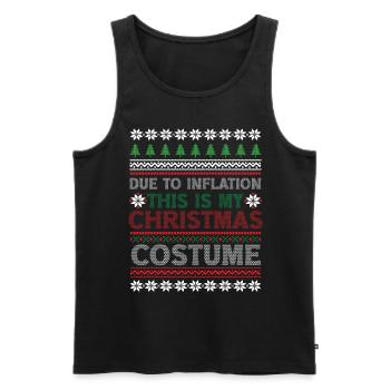 En raison de l’inflation pulls de Noël drôle de Noël - Débardeur bio Premium Homme - noir - Devant - Michal (187cm)