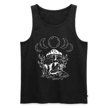 Aesthetic Goblincore und dunkler Cottagecore Pilz - Männer Premium Bio Tank Top - Schwarz - Vorne - AI Model Male 178 light (178cm)