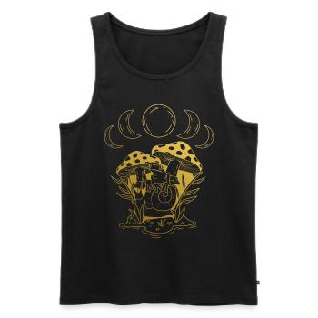Aesthetic Goblincore und dunkler Cottagecore Pilz - Männer Premium Bio Tank Top - Schwarz - Vorne - AI Model Male 178 light (178cm)
