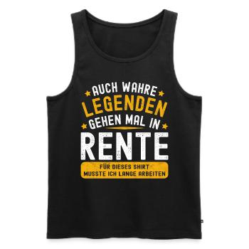 Rentner Rente 2023 Ruhestand Geschenkidee Geschenk - Männer Premium Bio Tank Top - Schwarz - Vorne - Michal (187cm)
