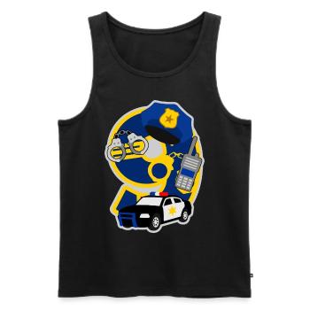 Polizei 9. Geburtstagsparty Nummer 9 - 9 Jahre - Männer Premium Bio Tank Top - Schwarz - Vorne - AI Model Male 178 light (178cm)