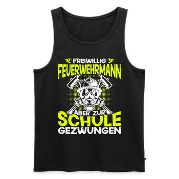 Feuerwehrmann Jugendfeuerwehr Freiwillige Feuerweh - Männer Premium Bio Tank Top - Schwarz - Vorne - Michal (187cm)