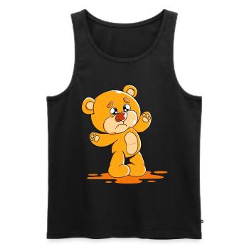 cute bear cuddly toy hug? Soft toy - Men's Premium Organic Tank Top - black - Front - Michal (187cm)