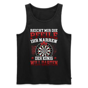 Reicht die Pfeile Darts spielen Dartspieler 180 - Männer Premium Bio Tank Top - Schwarz - Vorne - Michal (187cm)
