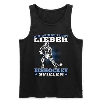 Lieber Eishockey spielen Hockey junge ockeyspieler - Männer Premium Bio Tank Top - Schwarz - Vorne - Michal (187cm)