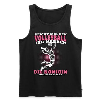 Volleyball Königin will schmettern Volleyballerin - Männer Premium Bio Tank Top - Schwarz - Vorne - AI Model Male 178 light (178cm)