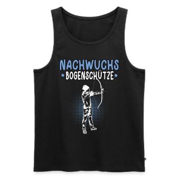 Nachwuchs Bogenschütze Bogenschießen Bogenschützen - Männer Premium Bio Tank Top - Schwarz - Vorne - AI Model Male 178 light (178cm)
