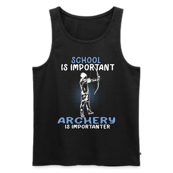 Le tir à l’arc est important archer archer archer archers archers - Débardeur bio Premium Homme - noir - Devant - Michal (187cm)