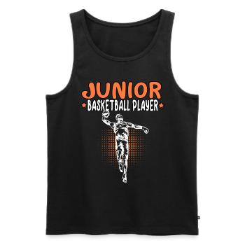 Basketteur junior Basketteur - Débardeur bio Premium Homme - noir - Devant - AI Model Male 178 light (178cm)