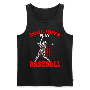 Coole Jungs Baseball Baseballer Baseballspieler - Männer Premium Bio Tank Top - Schwarz - Vorne - Michal (187cm)