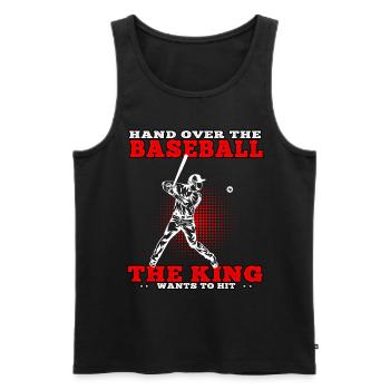 King wants hit Baseball Baseball Player Baseball Player - Men's Premium Organic Tank Top - black - Front - Michal (187cm)
