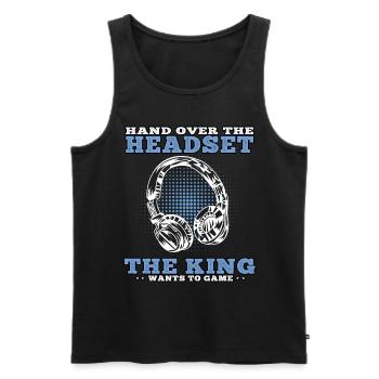 King wants to gamble video games gamers Gamer Gaming Gamers - Men's Premium Organic Tank Top - black - Front - Michal (187cm)
