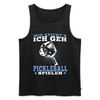 Ich geh Pickleball spielen Pickelball - Männer Premium Bio Tank Top - Schwarz - Vorne - Michal (187cm)