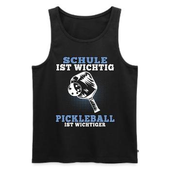 Pickleball ist wichtiger Pickelball - Männer Premium Bio Tank Top - Schwarz - Vorne - Michal (187cm)