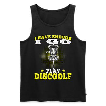 Discgolf Ich geh Disc Golf spielen Discgolfer - Männer Premium Bio Tank Top - Schwarz - Vorne - AI Model Male 178 light (178cm)