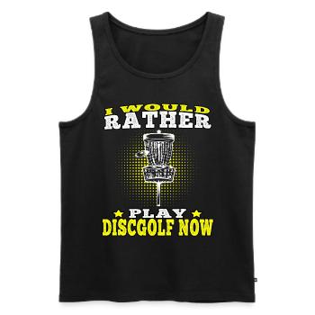 Discgolf Lieber Disc Golf spielen Discgolfer - Männer Premium Bio Tank Top - Schwarz - Vorne - AI Model Male 178 light (178cm)