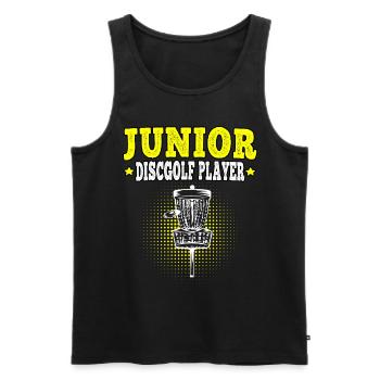 Disc Golf Junior Disc Golfer Disc Golf - Men's Premium Organic Tank Top - black - Front - AI Model Male 178 light (178cm)