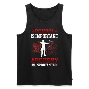 Bogenschießen wichtiger Bogenschütze Bogenschützen - Männer Premium Bio Tank Top - Schwarz - Vorne - Michal (187cm)