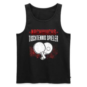 Tischtennis Nachwuchs Tischtennisspieler - Männer Premium Bio Tank Top - Schwarz - Vorne - Michal (187cm)