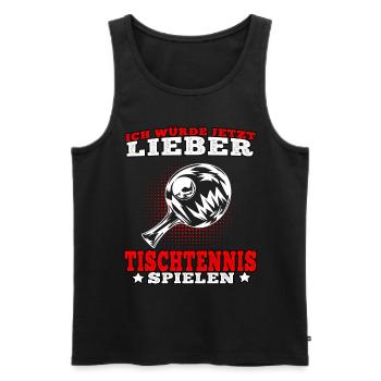 Lieber Tischtennis spielen Tischtennisspieler - Männer Premium Bio Tank Top - Schwarz - Vorne - AI Model Male 178 light (178cm)
