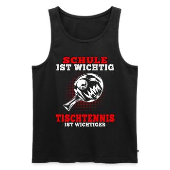 Tischtennis ist wichtiger junge Tischtennisspieler - Männer Premium Bio Tank Top - Schwarz - Vorne - AI Model Male 178 light (178cm)