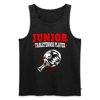 Tischtennis Nachwuchs Tischtennisspieler - Männer Premium Bio Tank Top - Schwarz - Vorne - Michal (187cm)