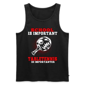Tischtennis ist wichtiger junge Tischtennisspieler - Männer Premium Bio Tank Top - Schwarz - Vorne - AI Model Male 178 light (178cm)