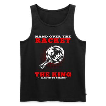 Tischtennis König schmettern Tischtennisspieler - Männer Premium Bio Tank Top - Schwarz - Vorne - AI Model Male 178 light (178cm)