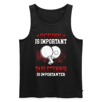 Tischtennis ist wichtiger junge Tischtennisspieler - Männer Premium Bio Tank Top - Schwarz - Vorne - AI Model Male 178 light (178cm)