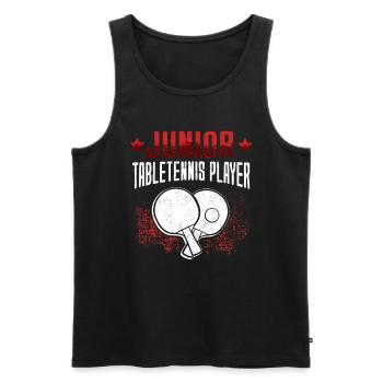 Tischtennis Nachwuchs Tischtennisspieler - Männer Premium Bio Tank Top - Schwarz - Vorne - Michal (187cm)