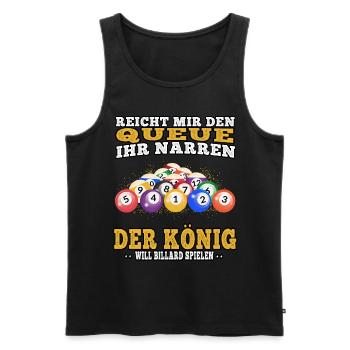 Billard König will Billard spielen Snooker - Männer Premium Bio Tank Top - Schwarz - Vorne - AI Model Male 178 light (178cm)