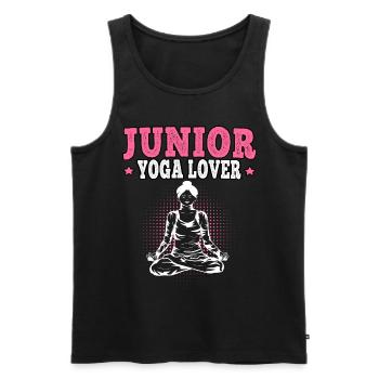 Jeunes amateurs de yoga méditation Namasté - Débardeur bio Premium Homme - noir - Devant - Michal (187cm)