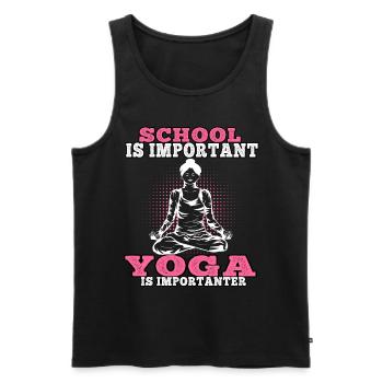 Yoga is more important Namasté meditation - Men's Premium Organic Tank Top - black - Front - Michal (187cm)