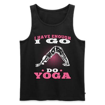 Yoga Je vais faire du yoga Méditation Namasté - Débardeur bio Premium Homme - noir - Devant - Michal (187cm)