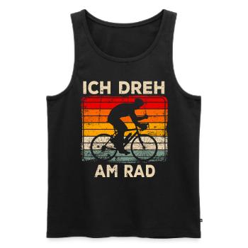 Fahrrad Ich dreh am Rad Spruch für Radfahrer - Männer Premium Bio Tank Top - Schwarz - Vorne - Michal (187cm)
