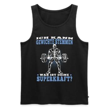 Ich kann Gewichte stemmen Workout Fitness Pumpen - Männer Premium Bio Tank Top - Schwarz - Vorne - AI Model Male 178 light (178cm)