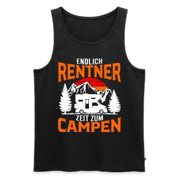 Rentner Ruhestand Camping Wohnmobil Rente - Männer Premium Bio Tank Top - Schwarz - Vorne - Michal (187cm)