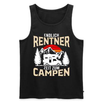 Rentner Ruhestand Camping Wohnmobil Rente - Männer Premium Bio Tank Top - Schwarz - Vorne - Michal (187cm)